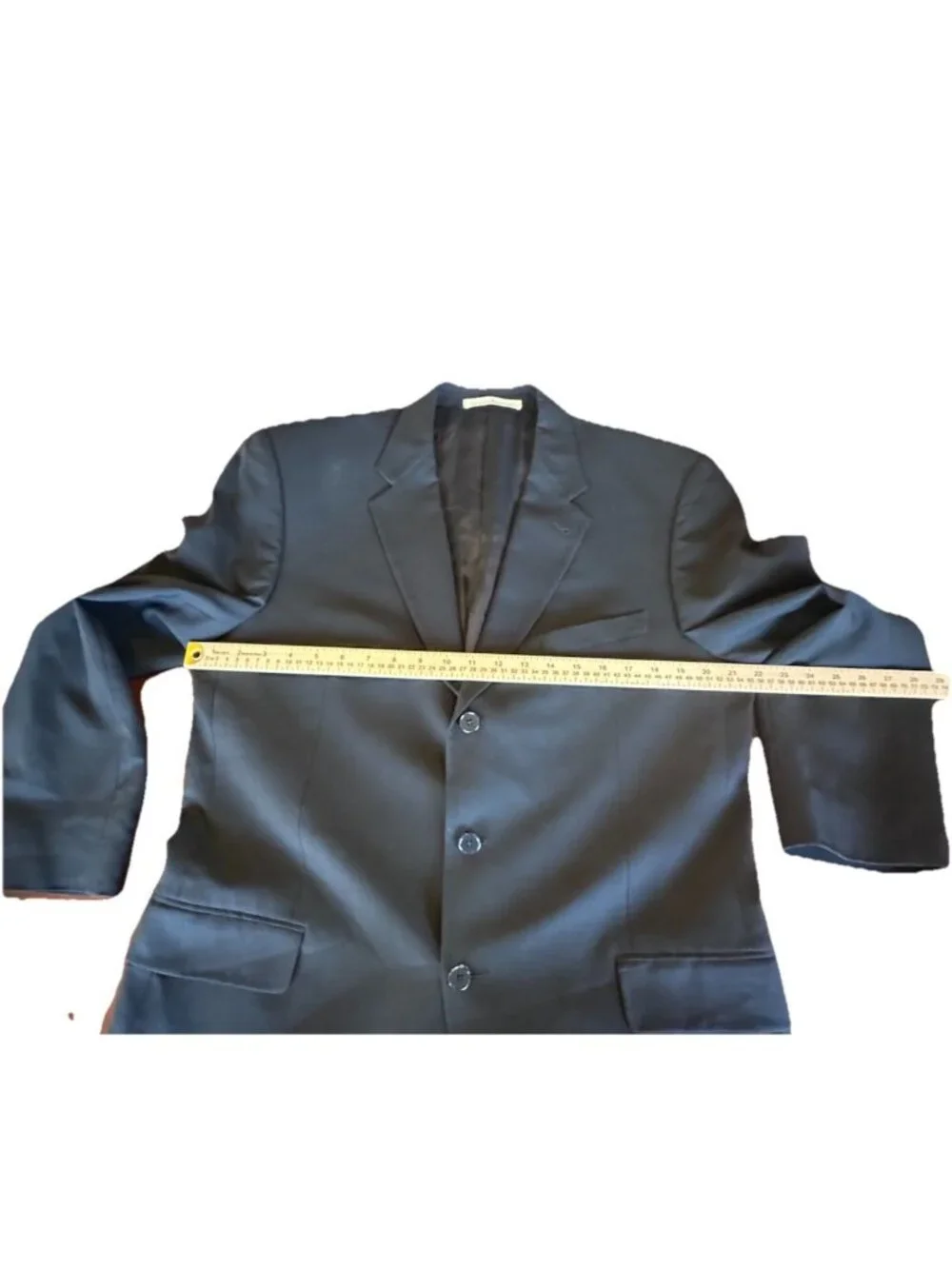 JOSEPH ABBOUD Mens Black WOOL 2 Piece Suit size 43L 36x32